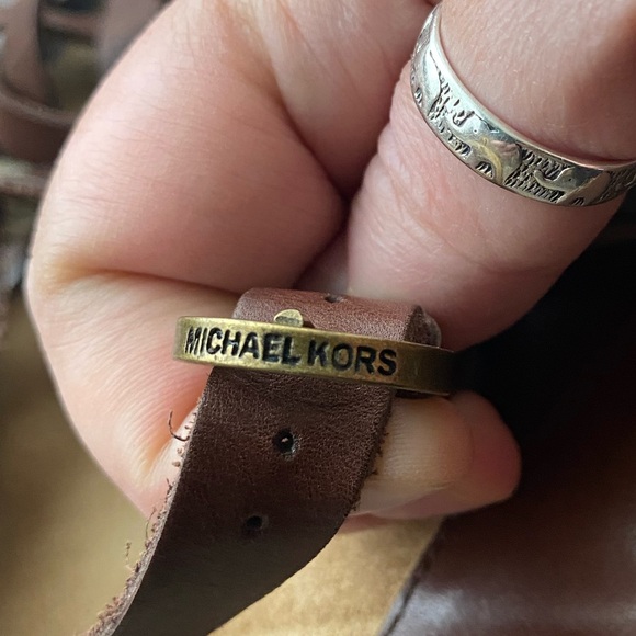 Michael Kors Brown Leather Jute 70’s Boho Festival Wedge Sandals. Size 11. EUC. - Picture 12 of 15